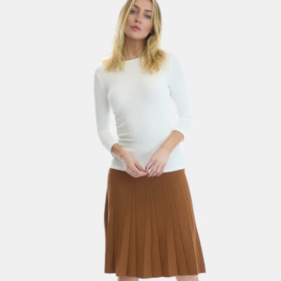 DressBlank Pleated Coffee Skirt XS - Picture 2 of 5